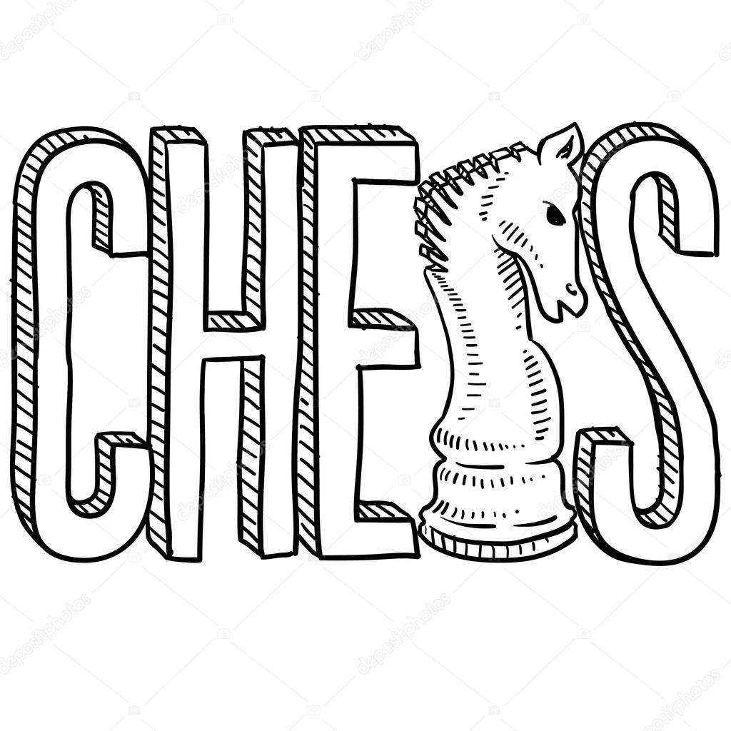 1024x1024 Chess Sketch Stock Vector Lhfgraphics