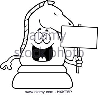 332x320 A Cartoon Illustration Of A Knight Chess Piece Looking Happy Stock