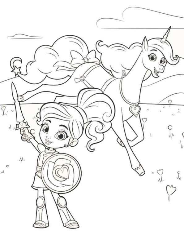 595x761 Kids N 13 Coloring Pages Of Nella The Princess Knight