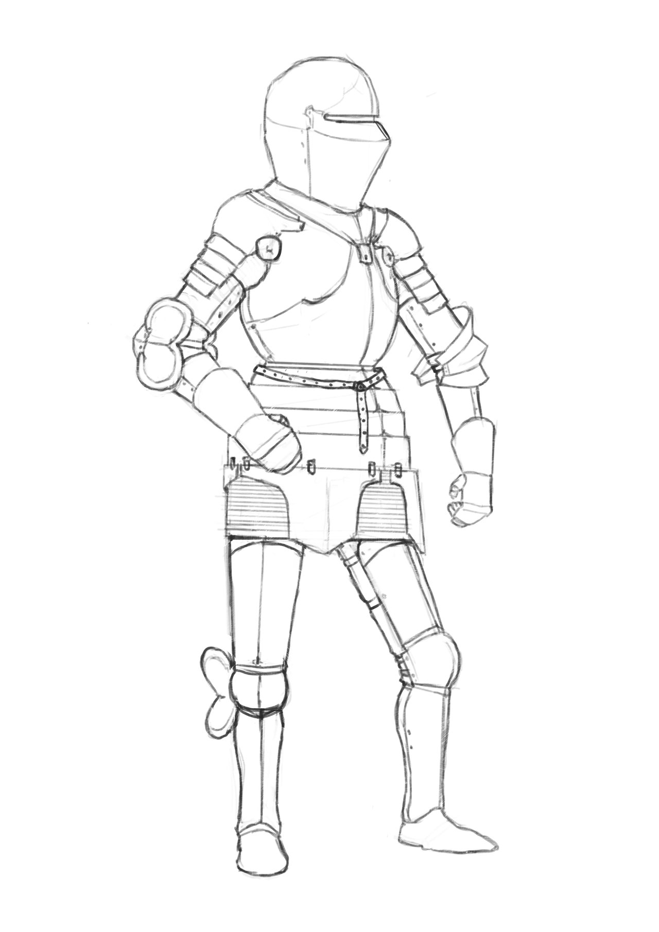 Knight In Armor Drawing at GetDrawings | Free download