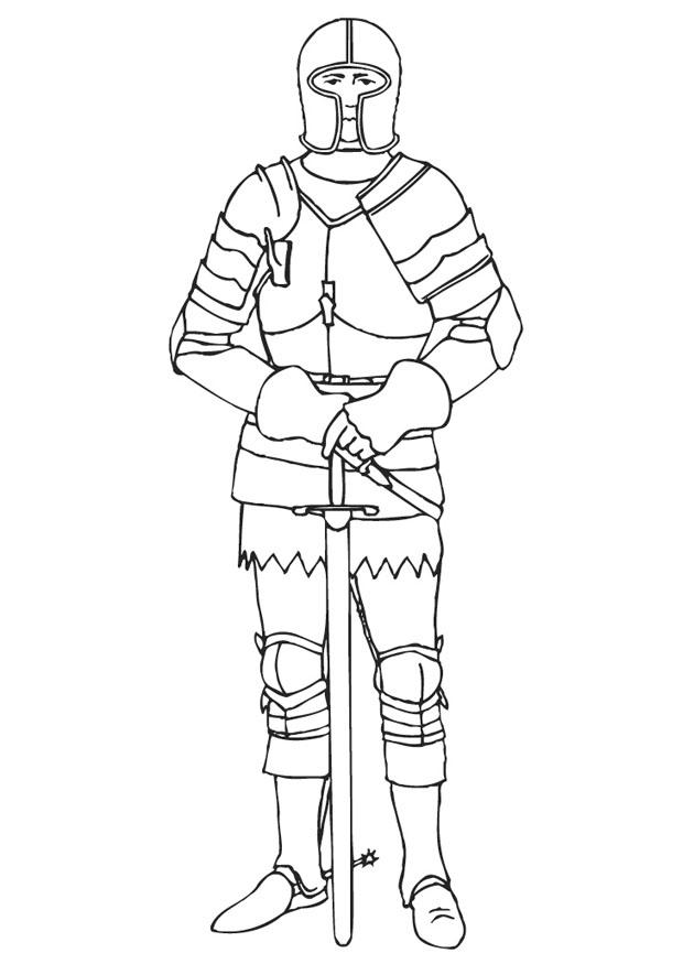 620x875 Coloring Page Knight In Armor