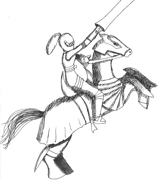 537x612 Knight And His Horse By Crazykat521