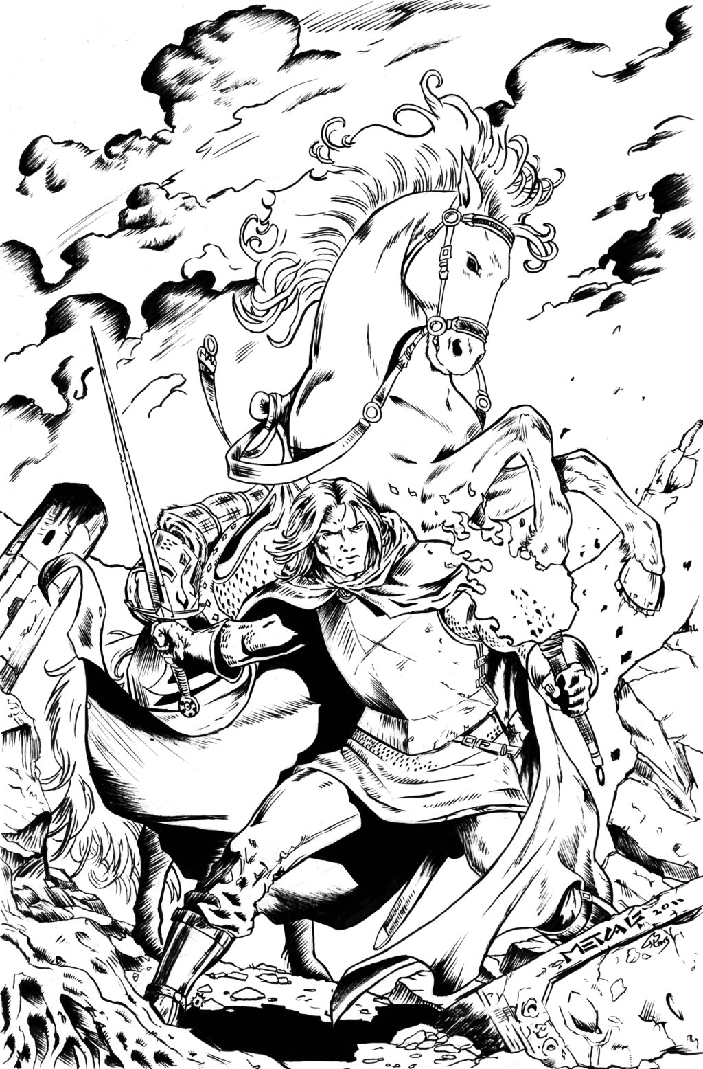 1024x1556 Knight And His Horse By Jason Metcalf Inked By Sullensquid