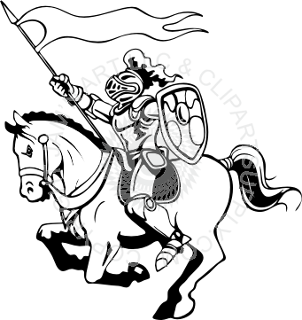 341x361 Riding Horse And Holding Flag