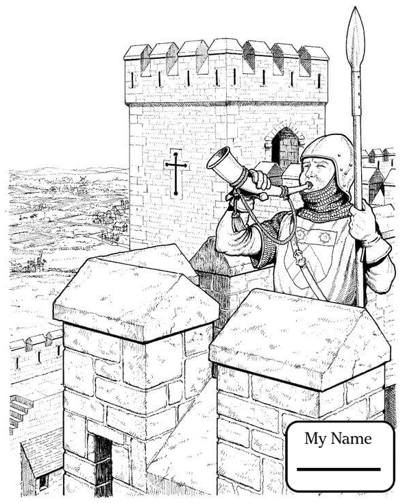 591x734 Coloring Pages For Kids Knight Fantasy Mythology Knights