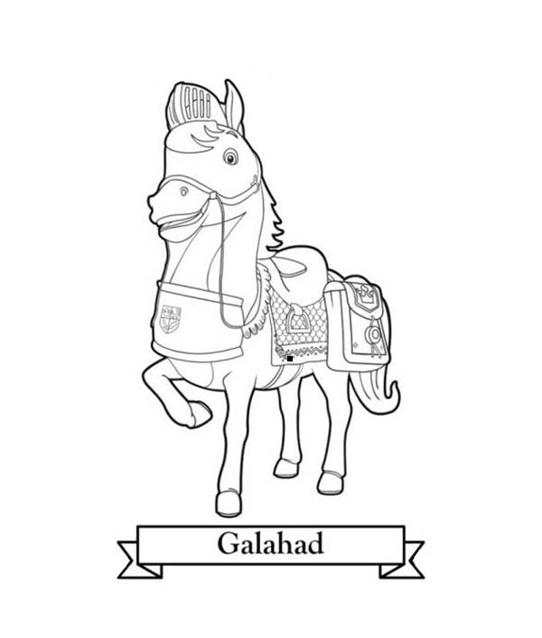 600x706 Galahad The Horse From Mike The Knight Coloring Color Luna