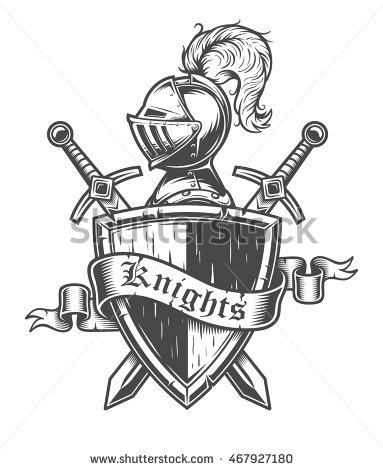383x470 Drawn Shield Knight