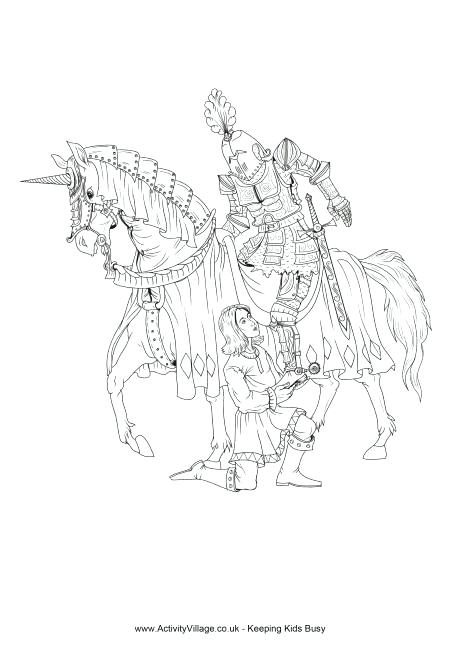 460x650 Knights Coloring Pages Brave Knight Grills The Chicken On Dragon