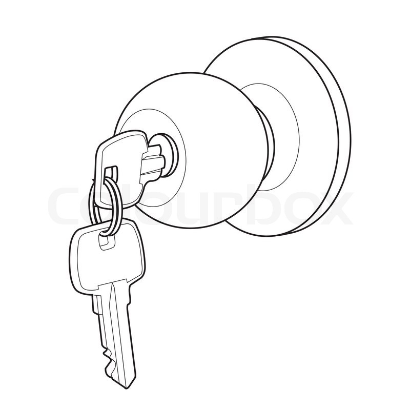 800x800 Image Of Door Knob Vector Isolated On Background Stock Vector