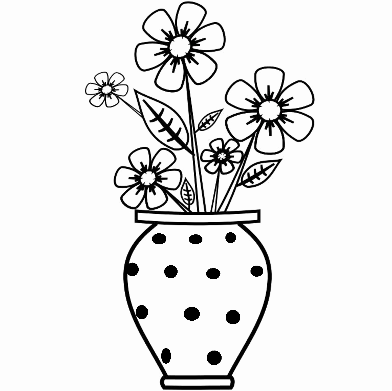 1532x1528 Sketch Of A Flower Vase