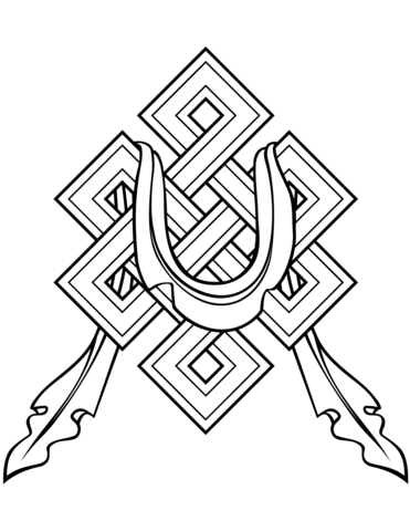 371x480 Faith Buddhism Endless Knot Coloring Page Free Printable