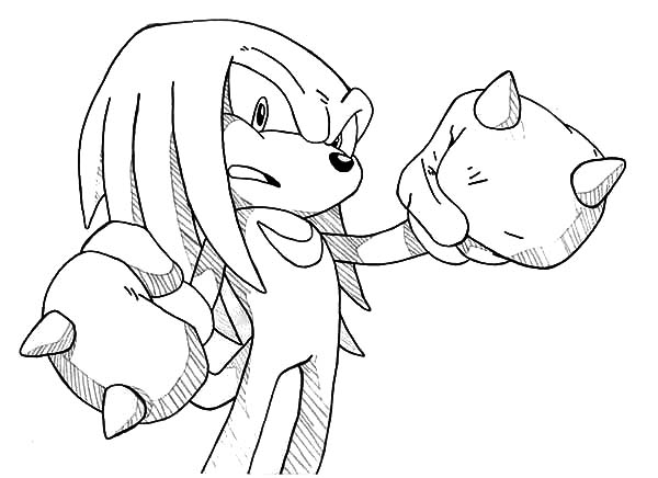 600x436 Drawing Knuckles Coloring Pages Drawing Knuckles Coloring Pages