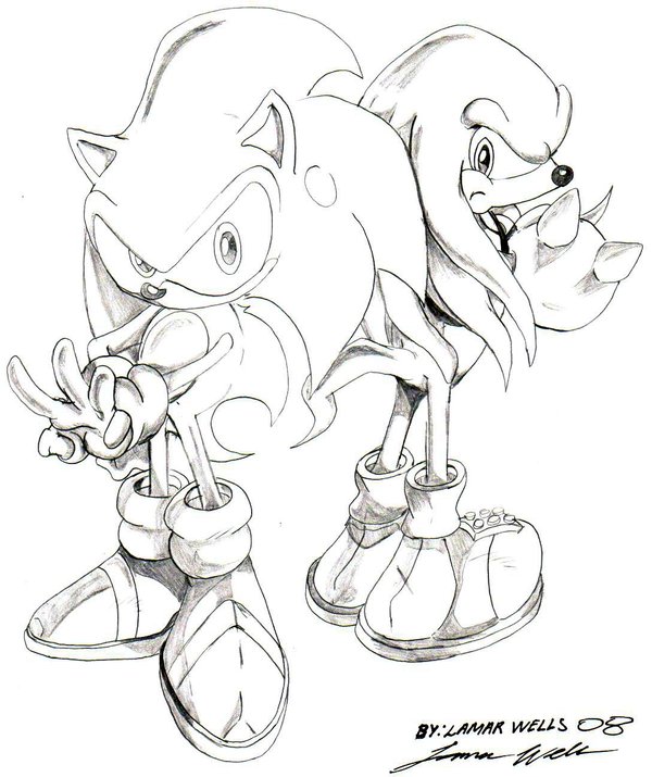 600x715 Sonic And Knuckles By Trunks24