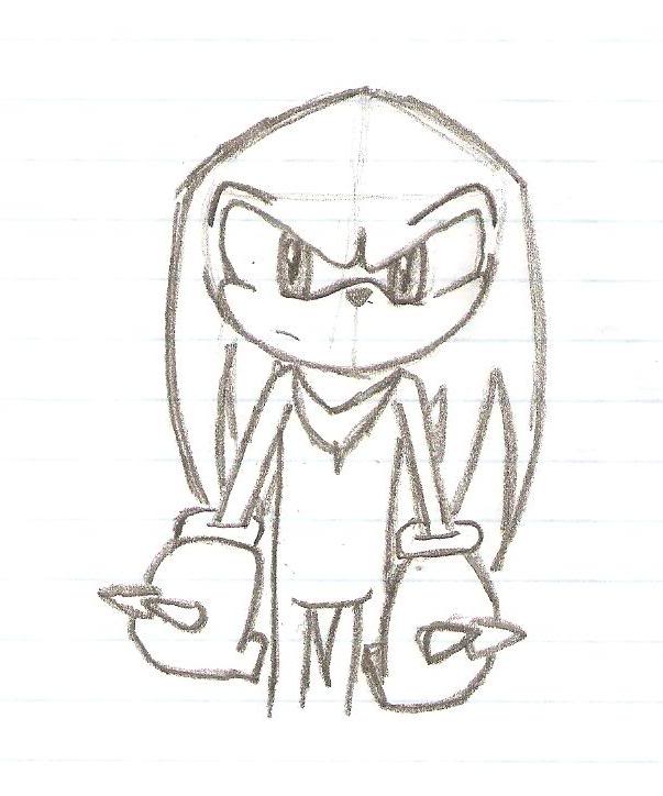 603x724 Knuckles The Echidna In Front By Alexthf