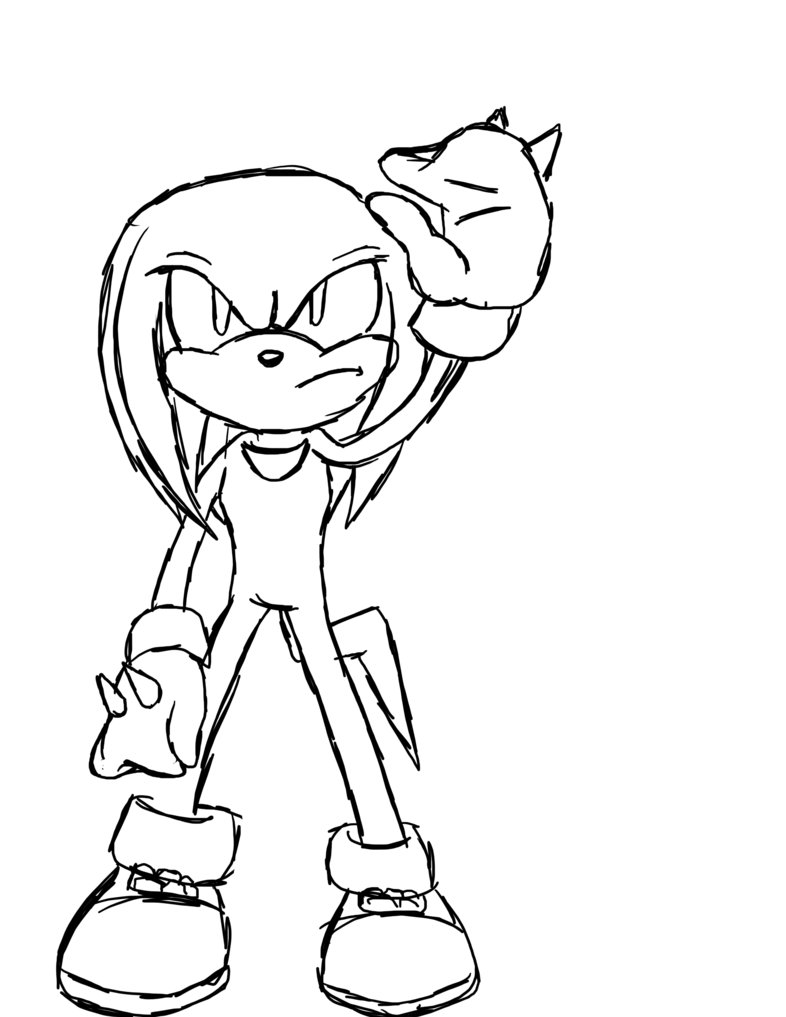 786x1017 Sketch Knuckles The Echidna By Limonataa