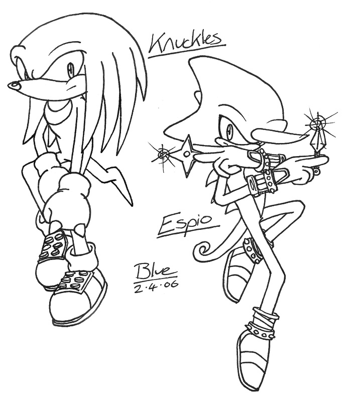 683x801 Super Fighters Knuckles espio By Blue The Echidna
