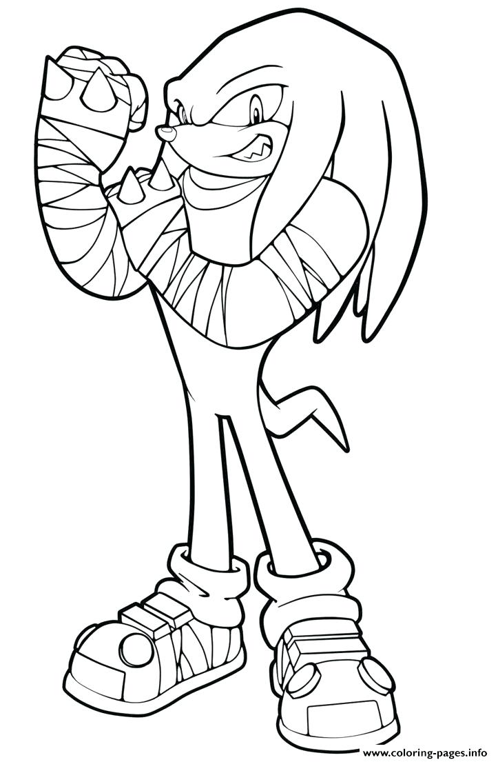 723x1105 Coloring Sonic Printable Coloring Pages Knuckles The Echidna Boom