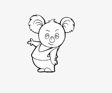 367x305 Koala Stick Figure, Stick Figure, Koala, Cartoon Png Image