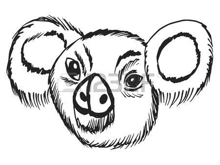 450x338 Cartoon Hand Drawn Illustration Of Koala Royalty Free Cliparts