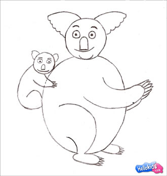 330x347 How To Draw Koala