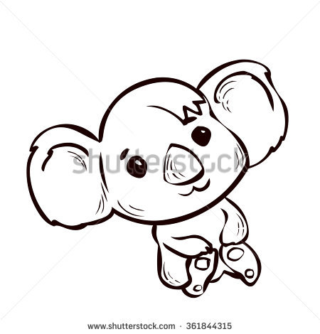 450x470 Drawn Koala Cute