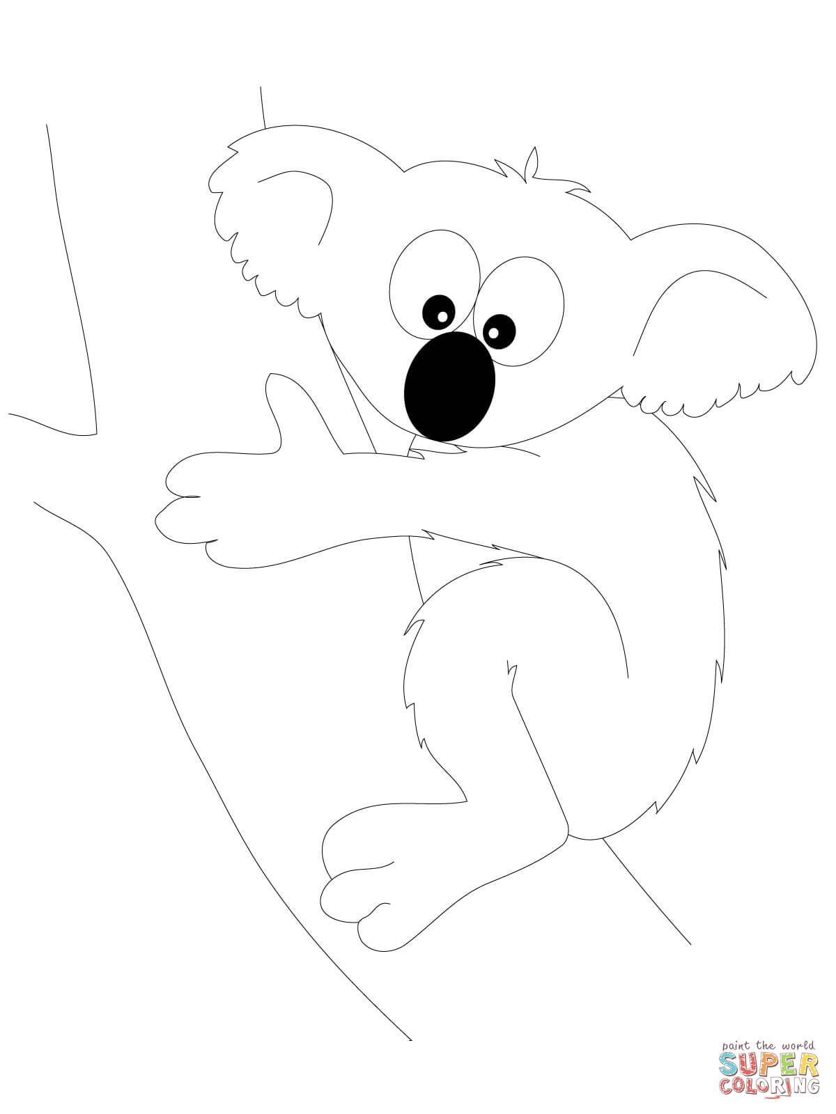 1200x1600 Funny Koala Bear Coloring Page Free Printable Coloring Pages