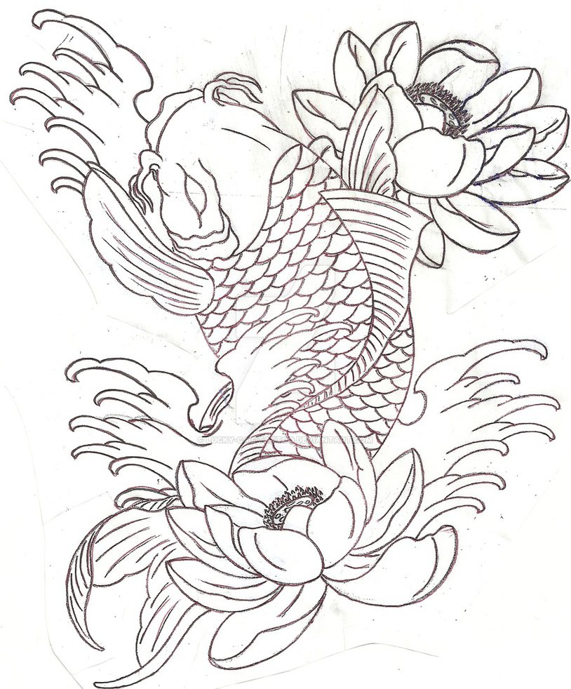 814x982 30 Koi Fish Tattoo Designs With Meanings