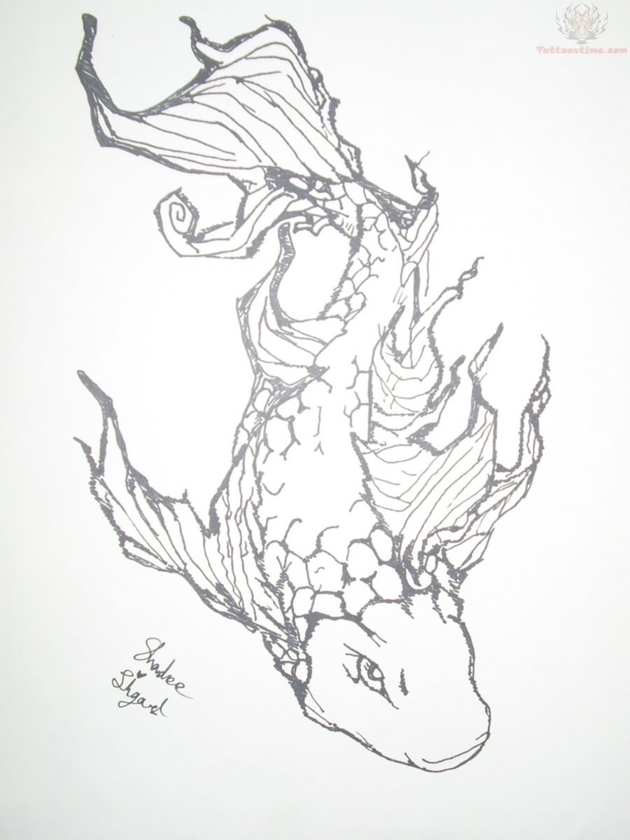  Koi Fish Drawing Outline at GetDrawings.com Free for personal use Koi 