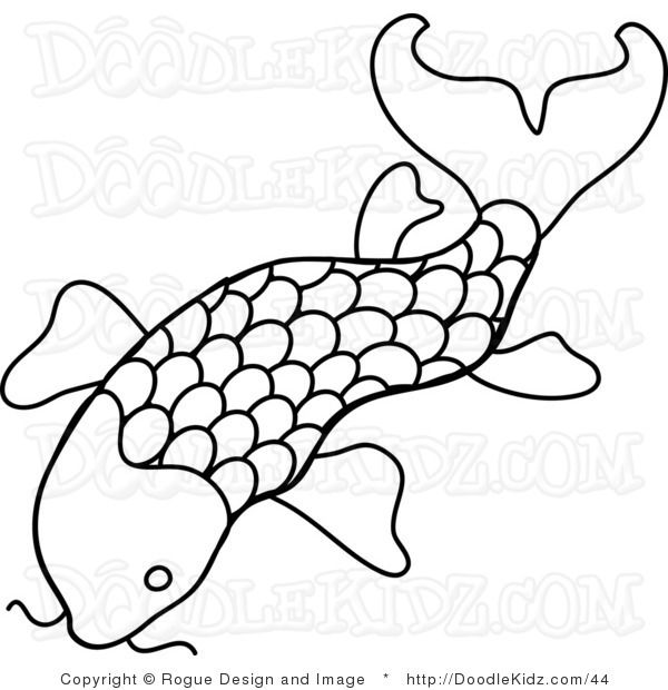 600x620 Simple Koi Fish Clipart