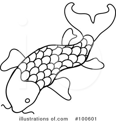 400x420 Koi Carp Clipart Black And White