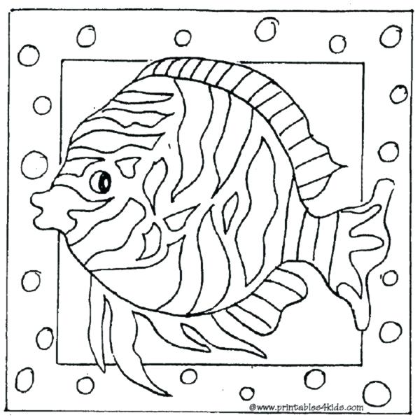 600x600 Realistic Fish Coloring Pages Fish Color Pages Printable Fish