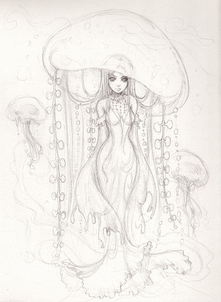 438x600 Jellyfish Drawing Tumblr