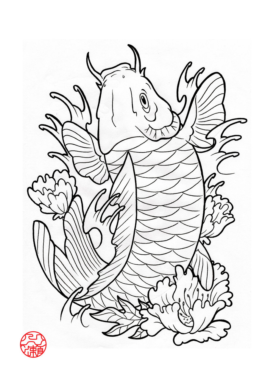 900x1273 Koi Fish Designs