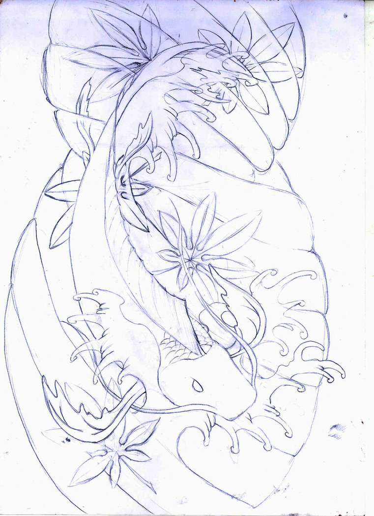 761x1049 Koi Fish Tattoo Design By Goyardin