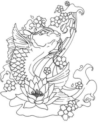 Koi Fish Pond Drawing at GetDrawings | Free download