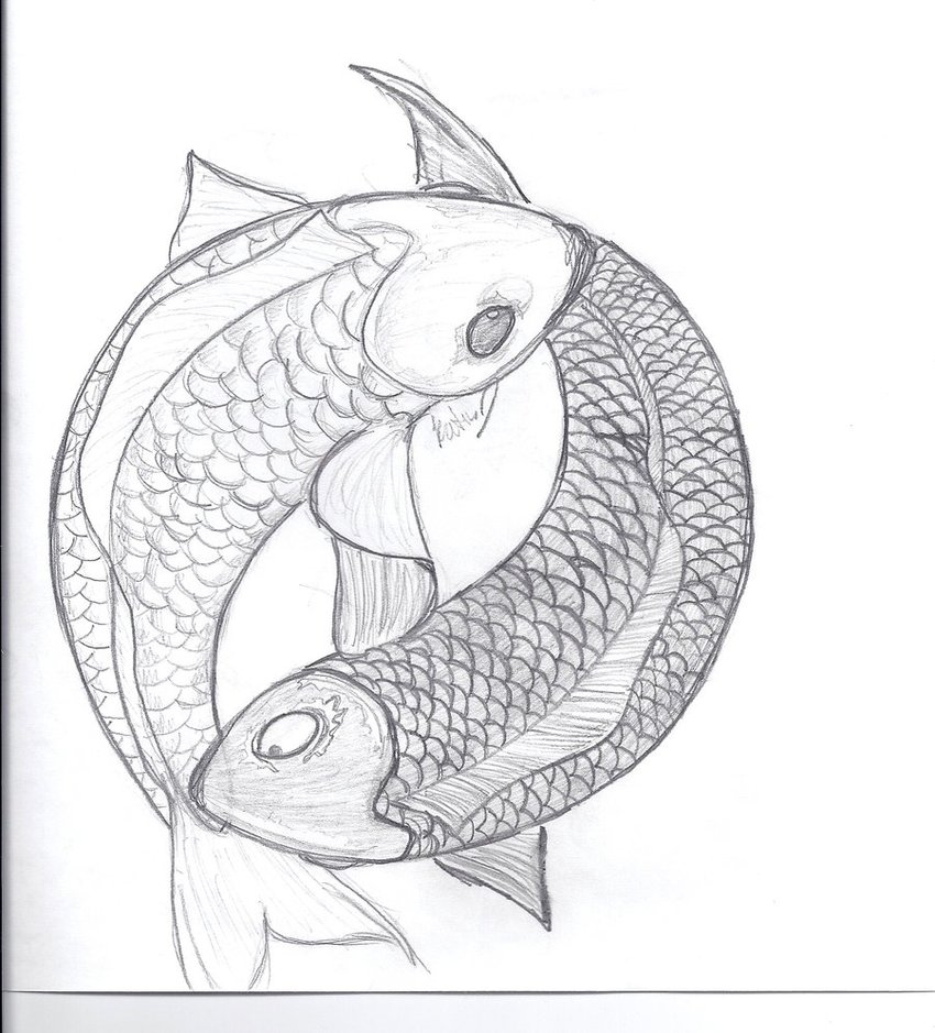 850x939 Yin And Yang Koi Fish By ~miss Lunax13 On Tat