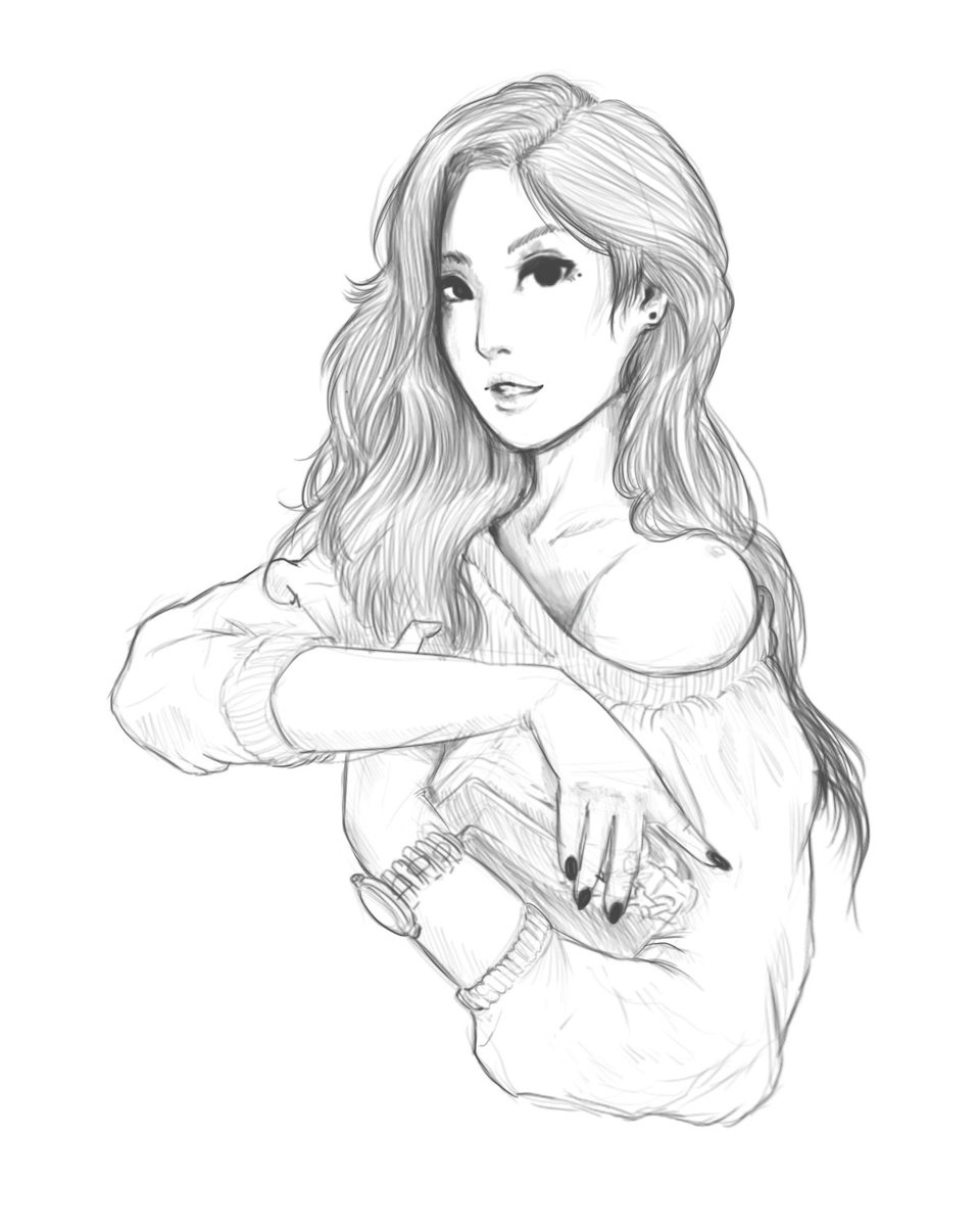 Korean Girl Drawing at GetDrawings | Free download