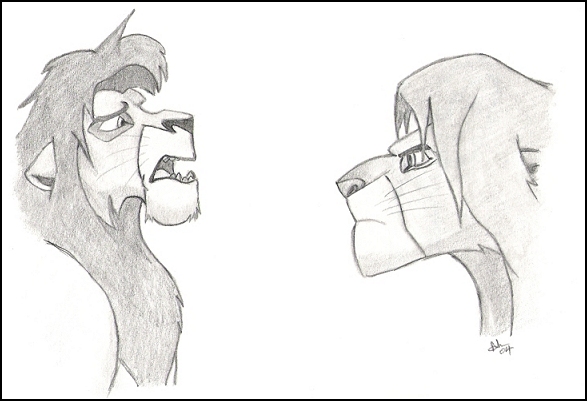 587x401 Kovu And Simba By Smellecat