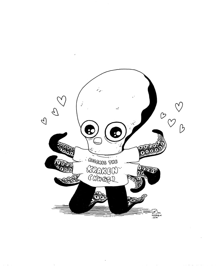 700x863 One Hour Drawing Release The Kraken! (Hugs) A One Hour