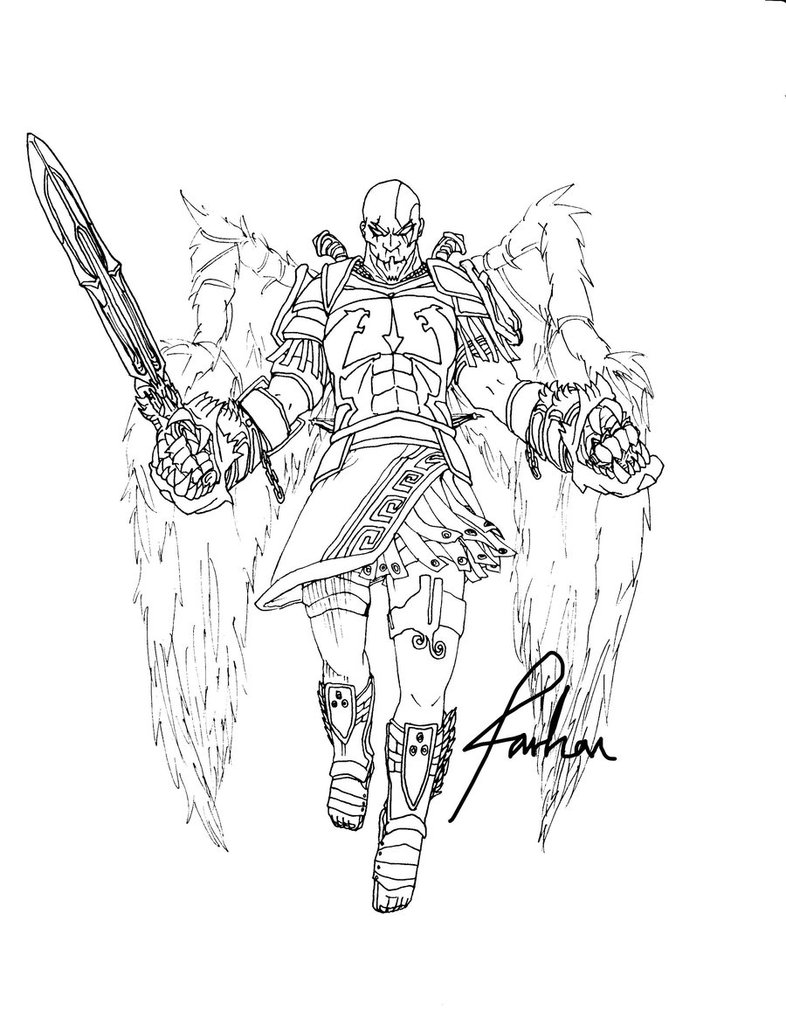 The best free Kratos drawing images. Download from 87 free drawings of ...