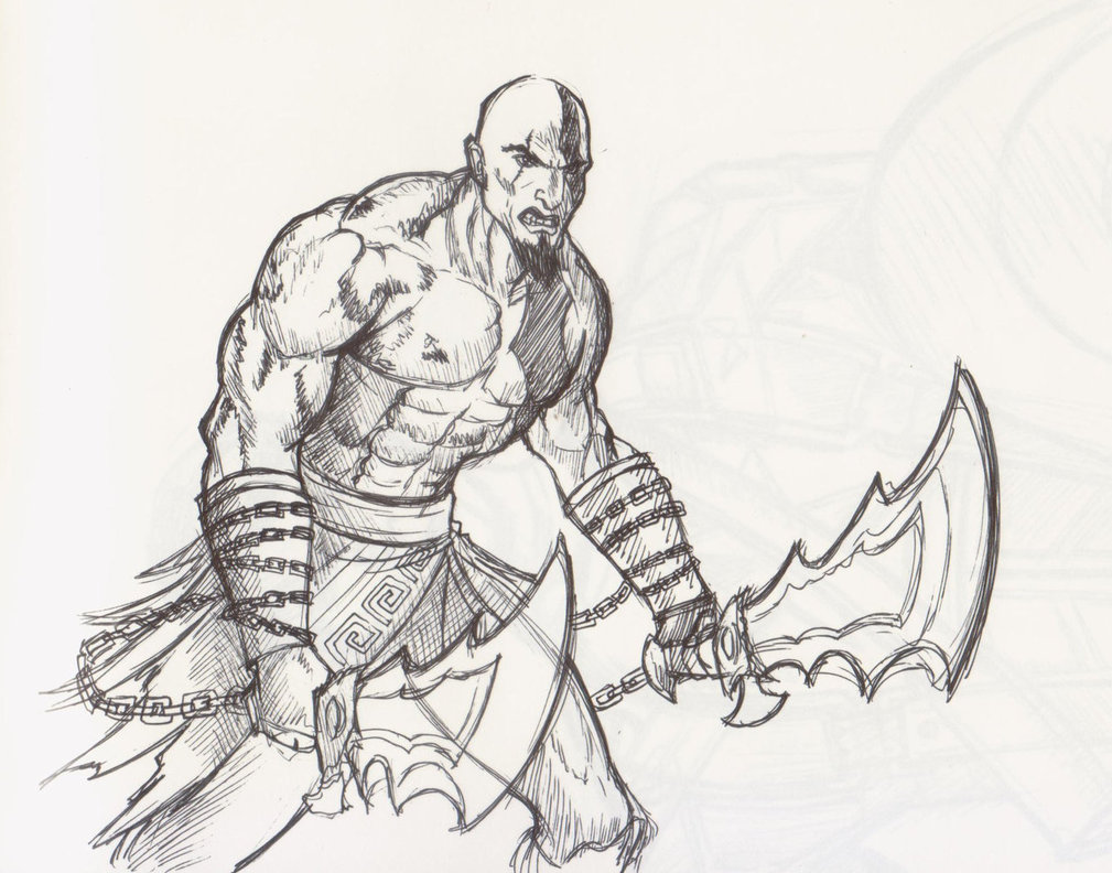 1009x792 Kratos God Of War By Wavingcolours