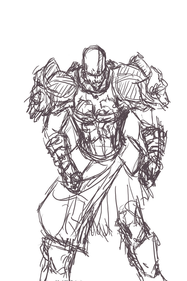 730x1095 Kratos Sketch By Clificjohns3