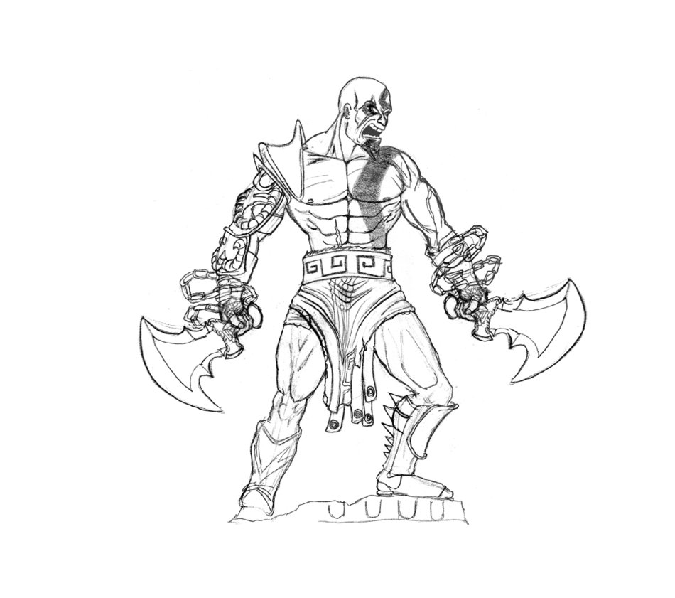 950x841 Kratos Sketch By Albundyland