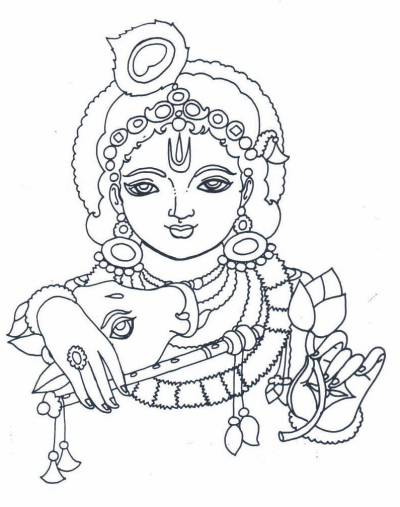 400x507 Line Art Krishna Avatar Pax Krishna And Paintings
