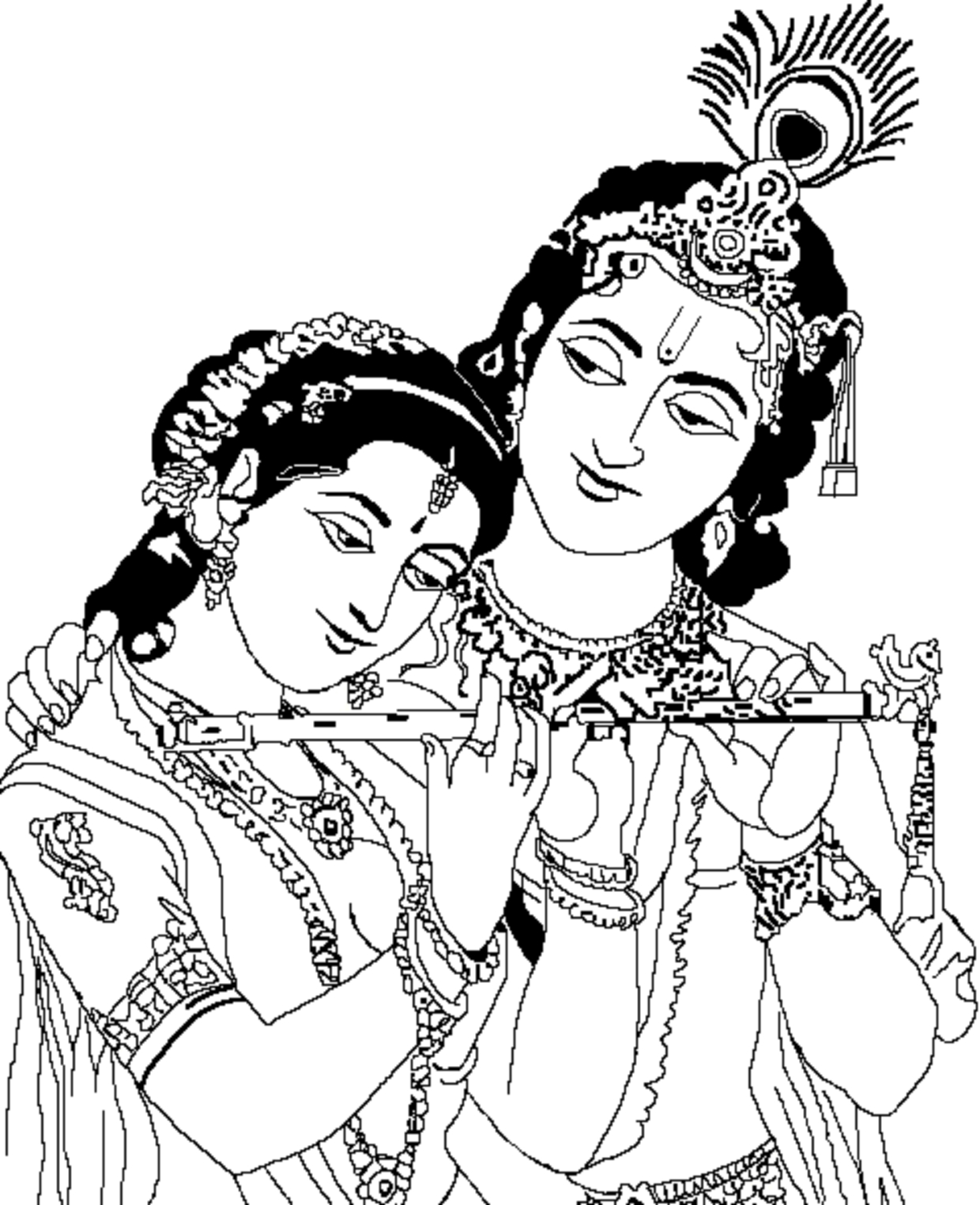 Simple Cute Radha Krishna Drawing Mundopiagarcia