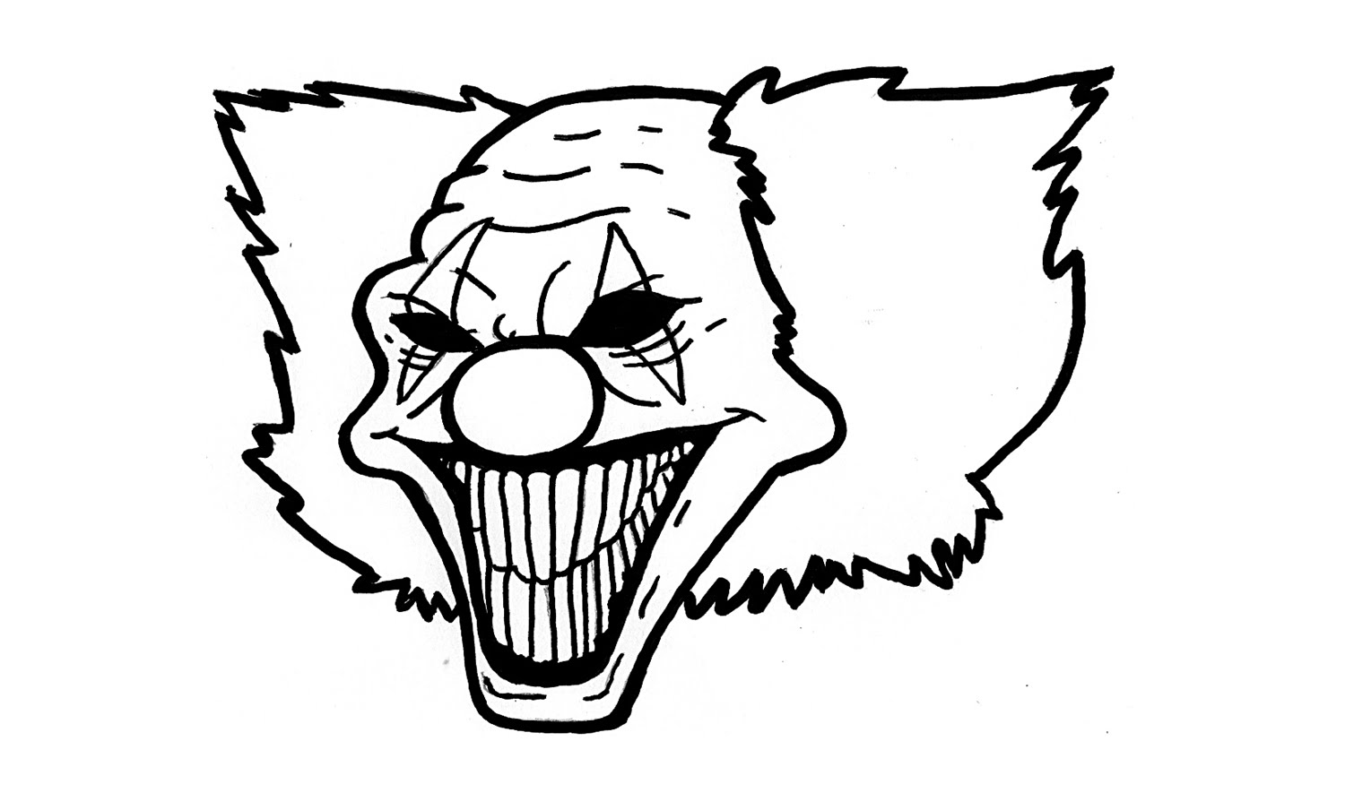 1500x885 How To Draw A Clown (Evil Clown, Killer)