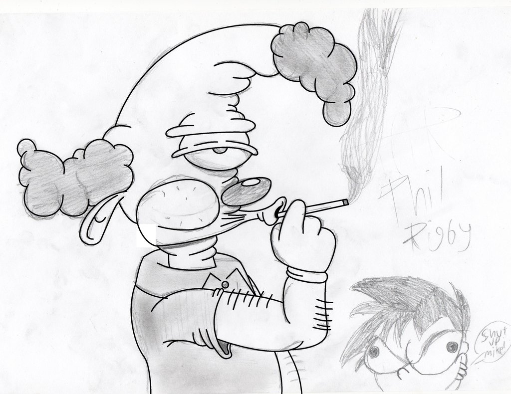 1024x790 Krusty The Clown Smoking By Tswgsw