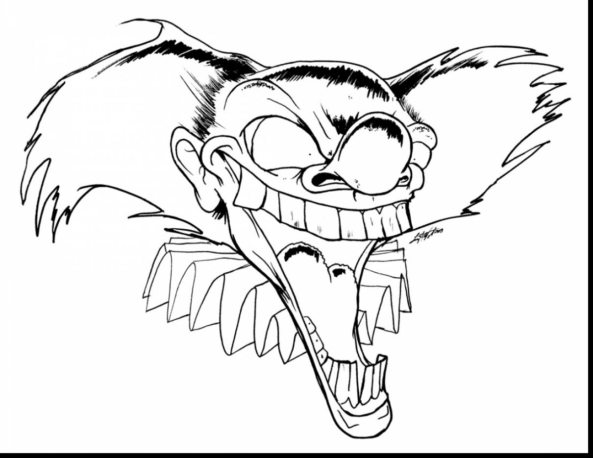 1210x935 Terrific Killer Clown Coloring Pages With Clown Coloring Pages