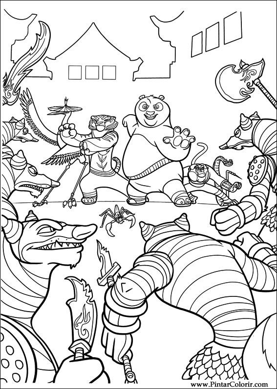 567x794 Drawings To Paint Amp Colour Kung Fu Panda 2