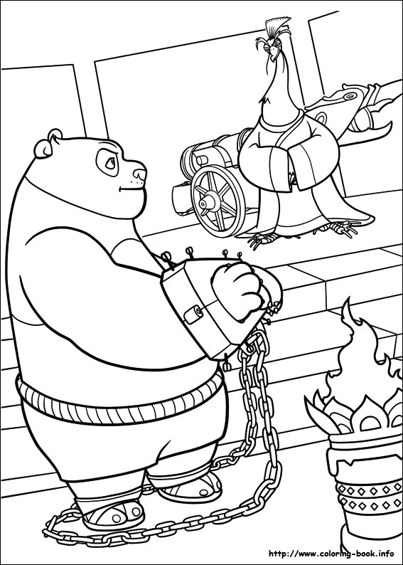 567x794 Fu Panda 2 Coloring Picture